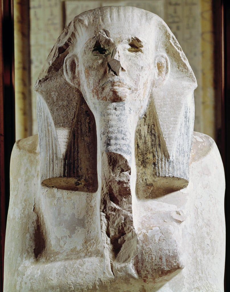 Seated statue of King Djoser (26302611 BC) from the Mortuary Temple beside the Step Pyramid of